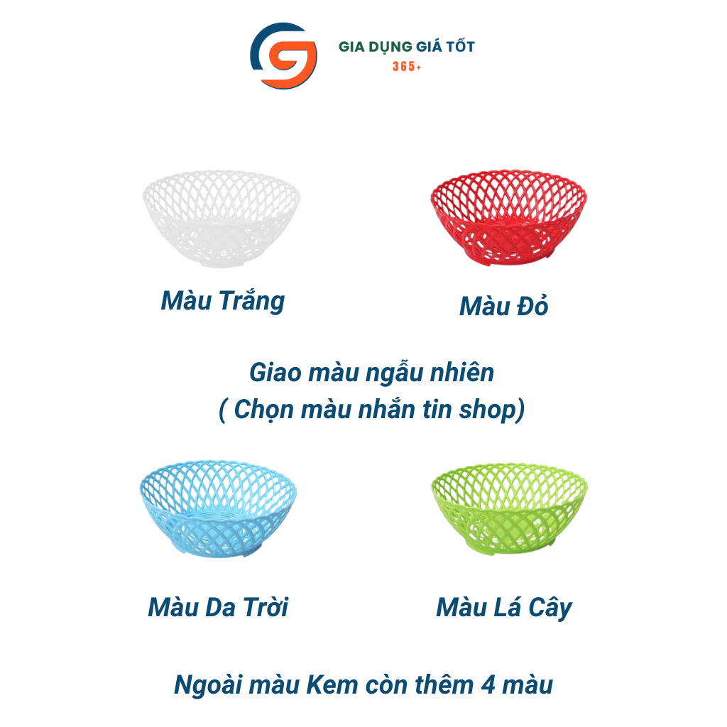 Rổ nhựa đựng rau sống nhỏ giả mây Song Long, dùng trong bếp, quán ăn, nhà hàng