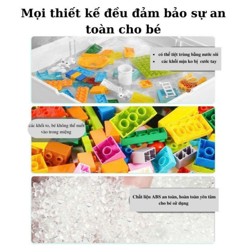 Bàn xếp hình bàn ghế lắp ghép đa năng cao cấp Đa Chức Năng Ghép Hình Cho Bé - Đồ Chơi PUPU HOUSE