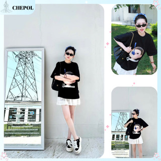 Áo Thun Nữ In Baby Cao Cấp CHEPOL Unisex 100% Cotton Thoáng Mát, Thấm Hút, Cổ Tròn Form Oversize Có Bigsize CP_10650