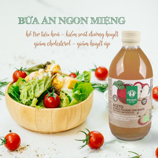 Giấm Táo Hữu Cơ Có Giấm Cái 500ml ProBios Organic Italian Apple Cider Vinegar With The Mother