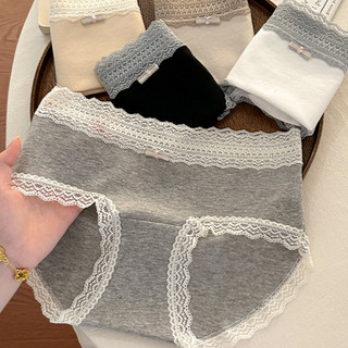 Combo 3 Quần Lót Cotton Nữ Phối Ren Tông Màu Cá Tính, Quần Lót Mềm Thoáng Khí King Shop L-5509