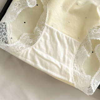 Combo 2 Quần Lót Nữ Cotton Phối Ren Chấm Bi Siêu Xinh, Quần Chip Mềm Đính Nơ Xinh King Shop L-5410