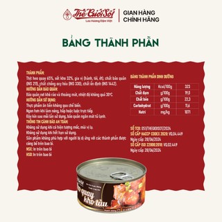 Thịt Heo Quay Kho Tàu Hộp 180 Gram THẾ GIỚI SỐT Đồ Ăn Liền Thịt Hộp Tiện Lợi Chuẩn Vị Việt