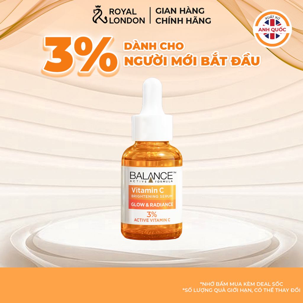 Serum Sáng Da, Mờ Thâm Balance Active Formula Vitamin C 3% Brightening 30ml
