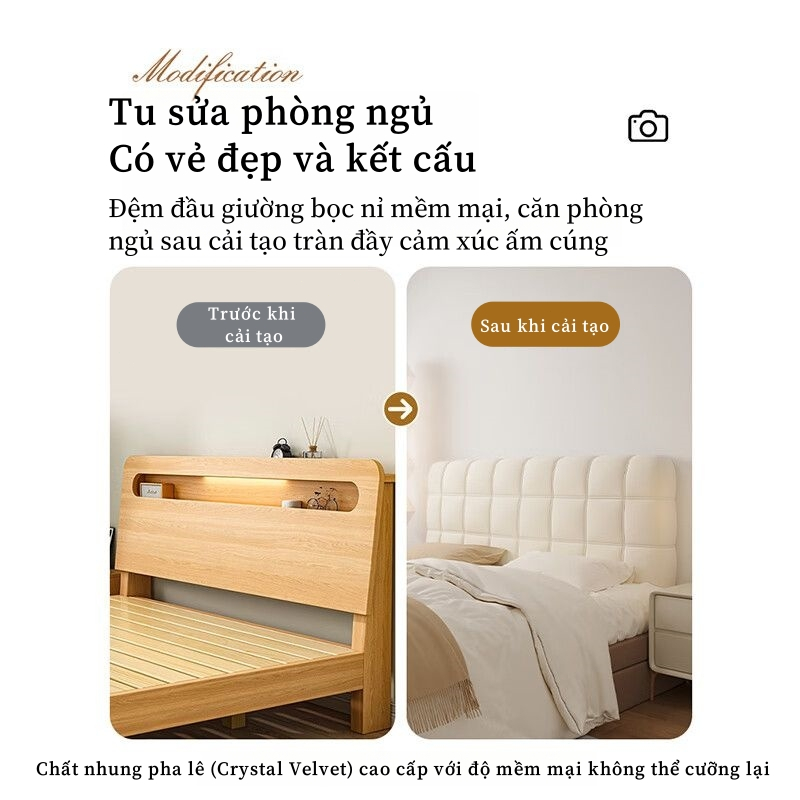 Vỏ bọc giường Vỏ bọc đầu giường dày chống bụi và chống va chạm vỏ bọc kiểu đơn giản vỏ mềm vỏ bọc | BigBuy360 - bigbuy360.vn