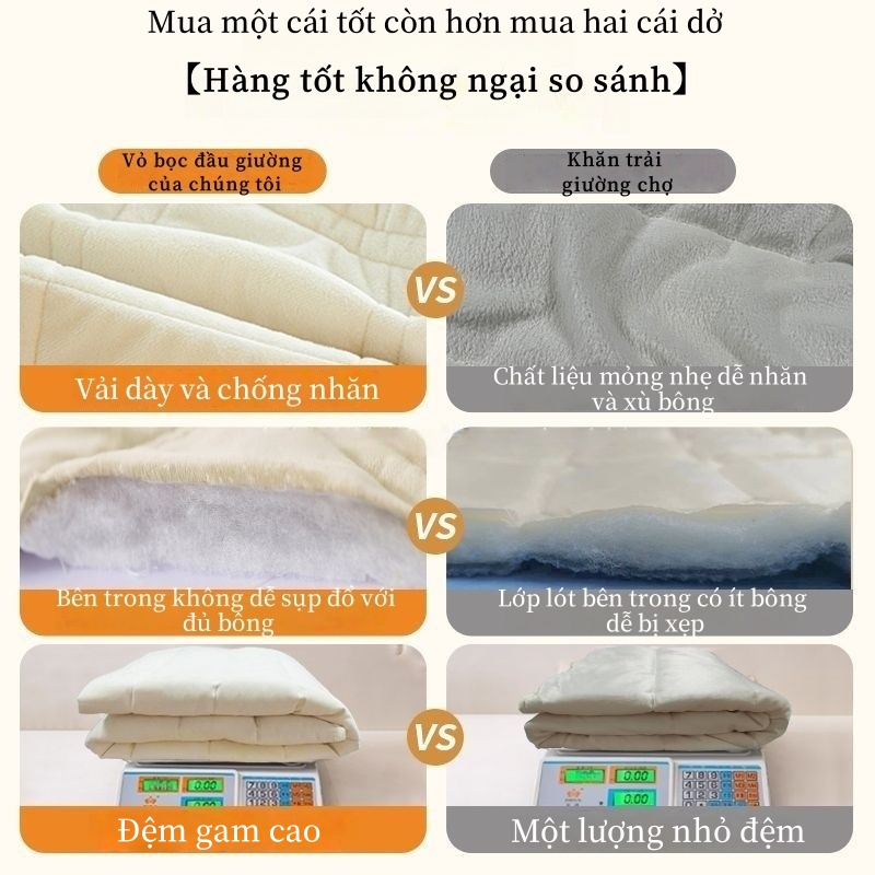 Vỏ bọc giường Vỏ bọc đầu giường dày chống bụi và chống va chạm vỏ bọc kiểu đơn giản vỏ mềm vỏ bọc | BigBuy360 - bigbuy360.vn
