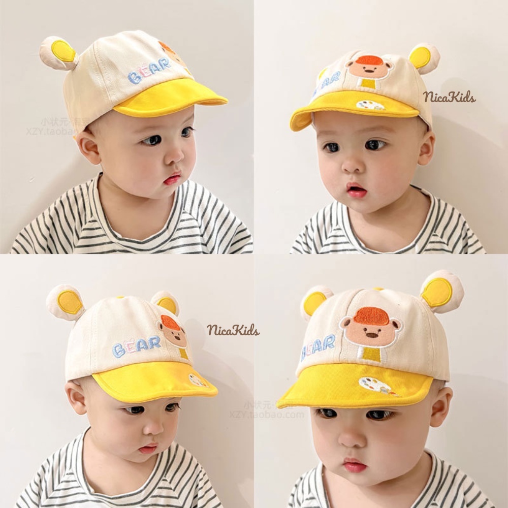 Mũ nón lưỡi trai, nón cho bé hình gấu BEAR cho bé 3-24 tháng mesocshop