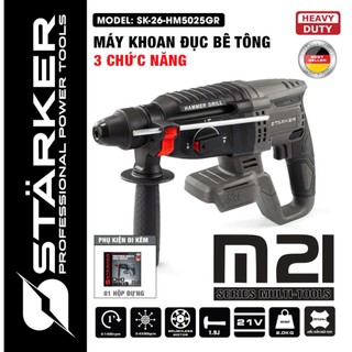 Thân Máy Khoan Bê Tông Dùng Pin STARKER SK-26-HM5025GR - Pin Phổ Thông Makita - Hàng Cao Cấp - Bảo Hành Chính Hãng