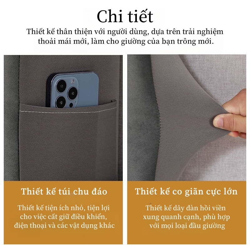 Vỏ bọc giường Vỏ bọc đầu giường dày chống bụi và chống va chạm vỏ bọc kiểu đơn giản vỏ mềm vỏ bọc | BigBuy360 - bigbuy360.vn