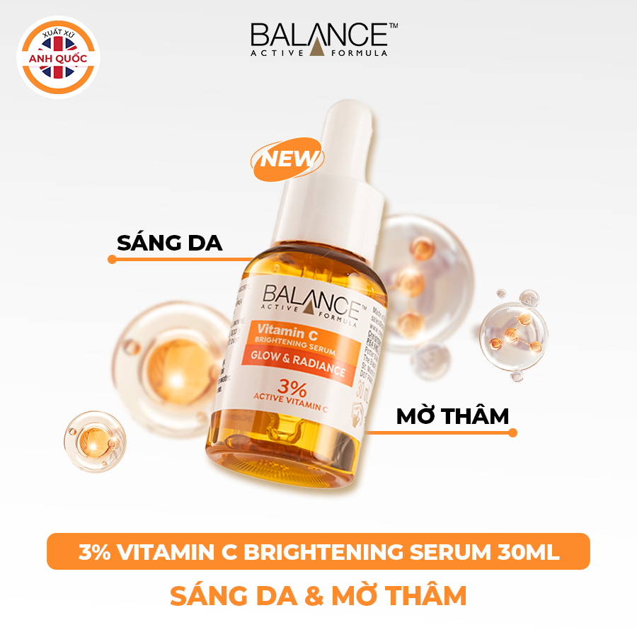 [ Livestream x Balance ] Serum Sáng Da, Mờ Thâm Balance Active Formula Vitamin C Brightening 30ml