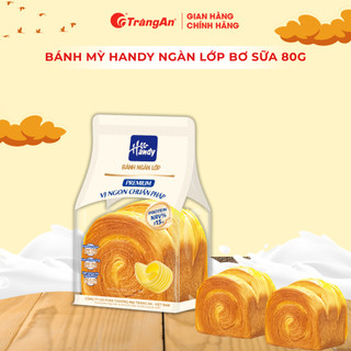 Bánh mì ngàn lớp Handy Tràng An thơm ngon siêu mềm vị bơ thơm béo bánh 80g HSD 4th