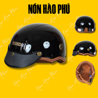 Nón bảo hiểm THỦ CÔNG VIKING01 nhựa abs lót nâu, khóa sắt cao cấp, mũ bảo hiểm basic nam nữ ảnh 3