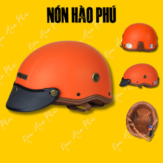 Nón bảo hiểm THỦ CÔNG VIKING01 nhựa abs lót nâu, khóa sắt cao cấp, mũ bảo hiểm basic nam nữ ảnh 2