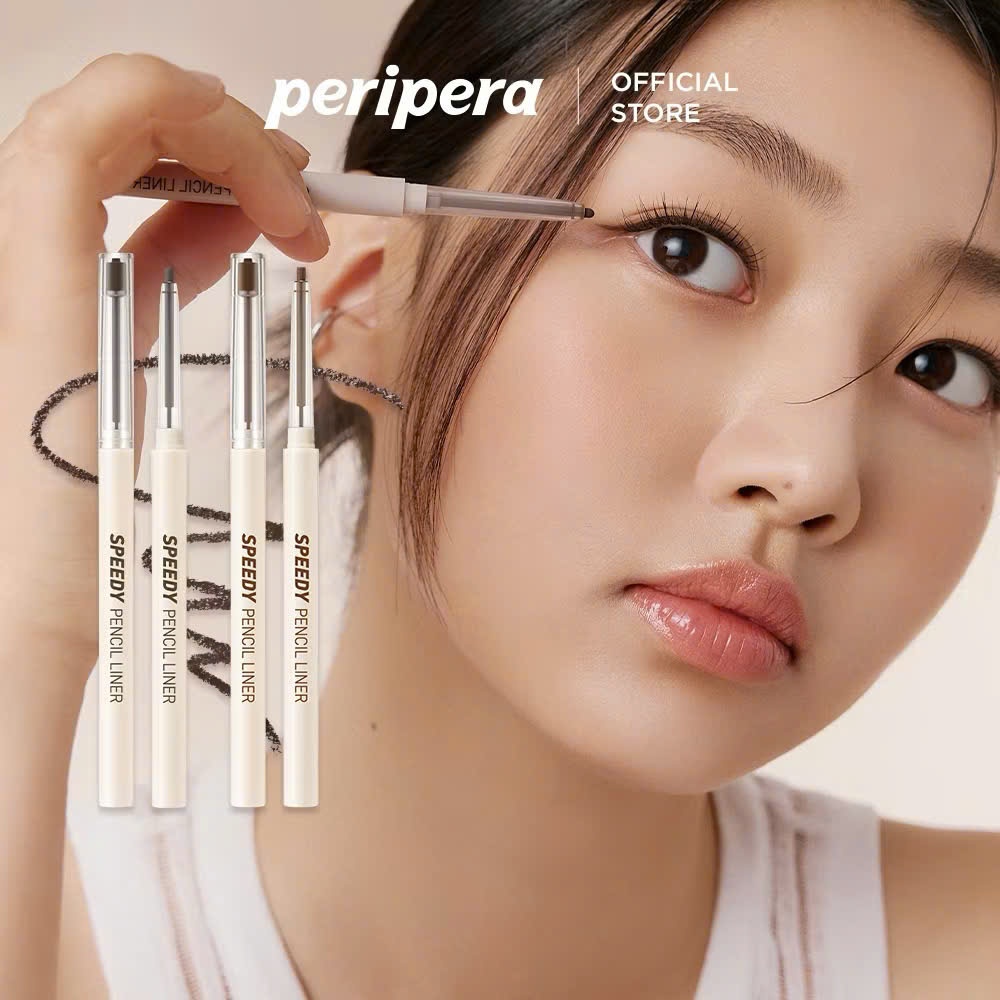 PERIPERA Chì kẻ mắt Speedy Pencil Liner chống nước nét mảnh dễ vẽ 0.14g | NHÍM HOUSE