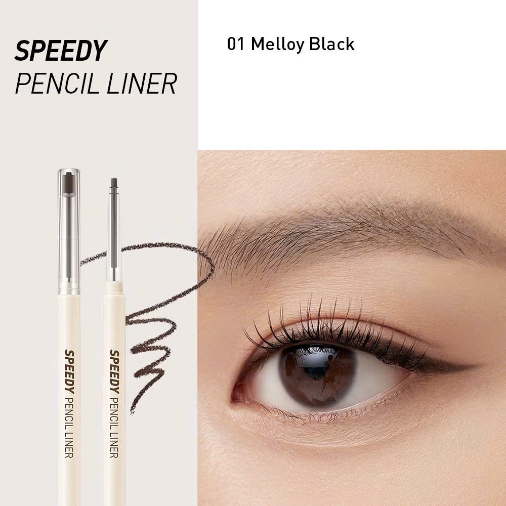 PERIPERA Chì kẻ mắt Speedy Pencil Liner chống nước nét mảnh dễ vẽ 0.14g | NHÍM HOUSE