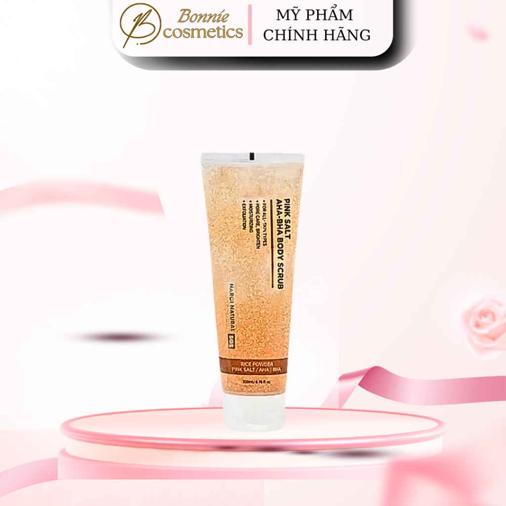 Sữa tắm muối tắm Narci Natural Pink Salt Aha-Bha Body Scrub 200ml ...