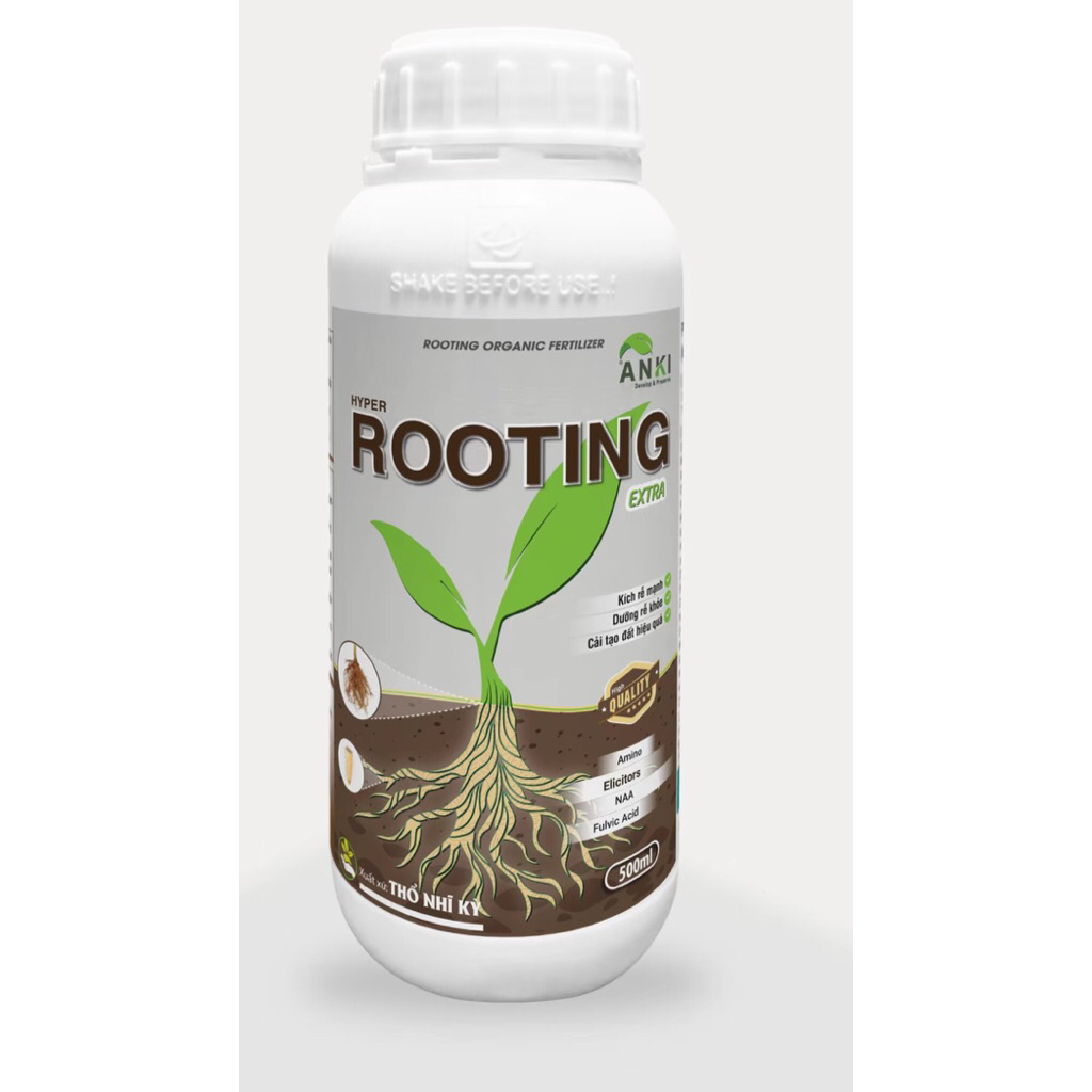 Phân bón hữu cơ Rooting chai 500ml : Kích rễ thần tốc , cải tạo đất tơi ...