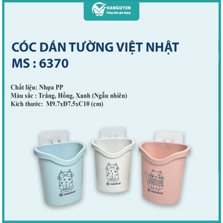 Cốc dán tường Việt Nhật đựng bàn chải kem đánh răng tiện dụng giúp nhà tắm luôn khô ráo gọn gàng ms: 6370