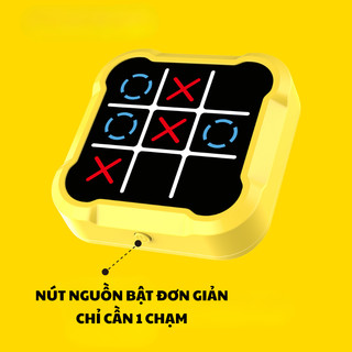 Máy Chơi Game Xếp Hình XO Điện Tử Cầm Tay 3in1 - Nhiều Cấp Độ Chơi Có Hiệu Ứng Âm Thanh Phát Triển Trí Tuệ Cho Bé