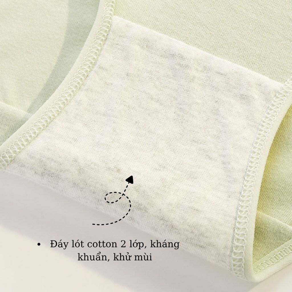 SET 4 Quần lót cotton nữ dày dặn thấm hút tốt cạp vừa tôn dáng gợi cảm kiểu dáng basic LANIXA L2430