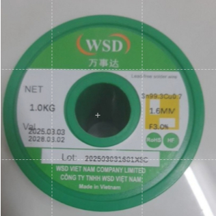 Thiếc hàn không chì 99.3Sn 0.7Cu siêu nhẹ lửa, không độc hại, điểm