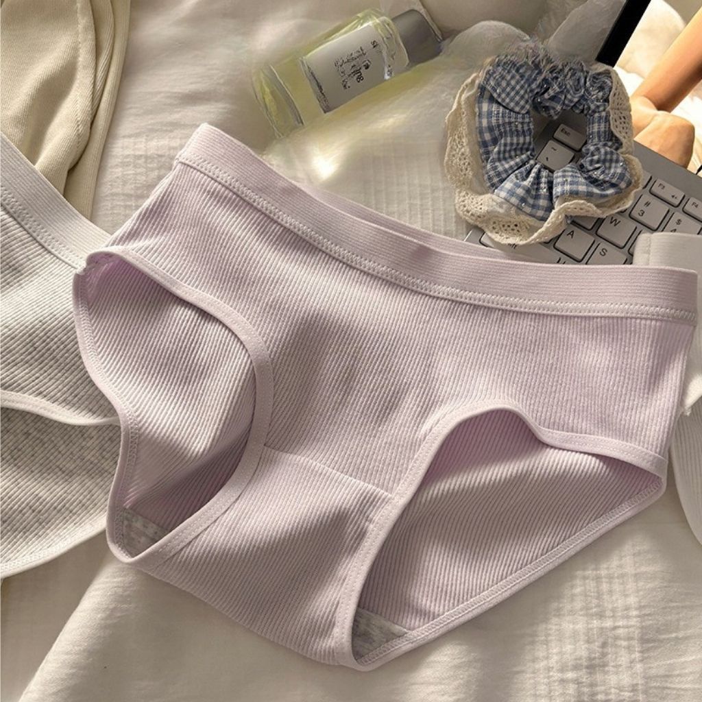 Set 5 Quần lót nữ cotton gân tăm dày dặn thấm hút tốt cạp vừa tôn dáng gợi cảm quyến rũ LANIXA L2416