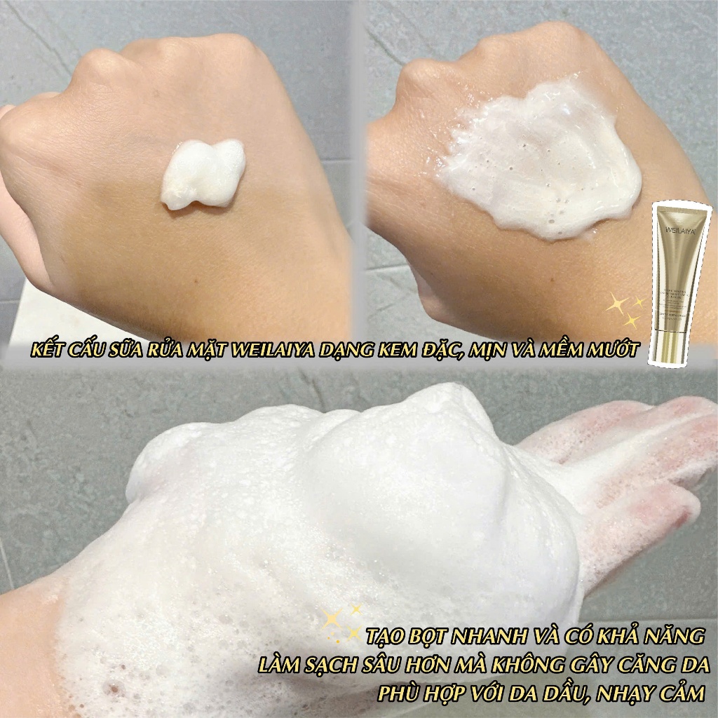 Sữa rửa mặt làm sạch sâu và phục hồi Weilaiya Deep Cleansing and Repairing Facial Cleanser 120g