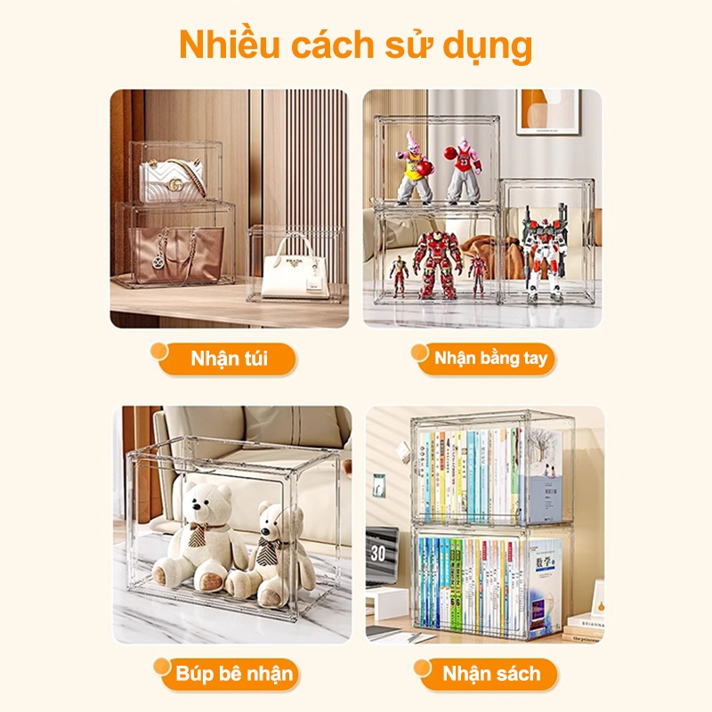 Hộp Đựng Sách Để Bàn Cỡ Lớn Tiện Lợi Chống Bụi Có Nắp Đậy, Hộp Đựng Đồ Trong Suốt | BigBuy360 - bigbuy360.vn