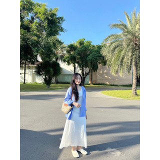 Chân váy ren hoa dáng dài Ma Vie