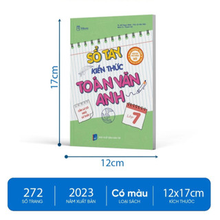 Sách - Sổ tay kiến thức Toán – Văn – Anh Lớp 7 Theo Chương Trình Mới Bộ Giáo Dục