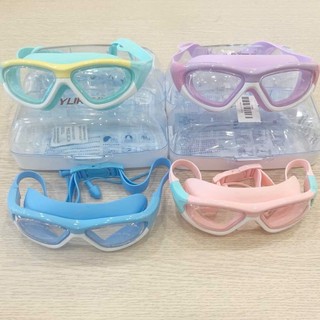 Kính bơi trẻ em không gọng HaiZid,kính bơi cho bé trai và bé gái 3-12 tuổi có nút bịt tai,góc siêu rộng PK54