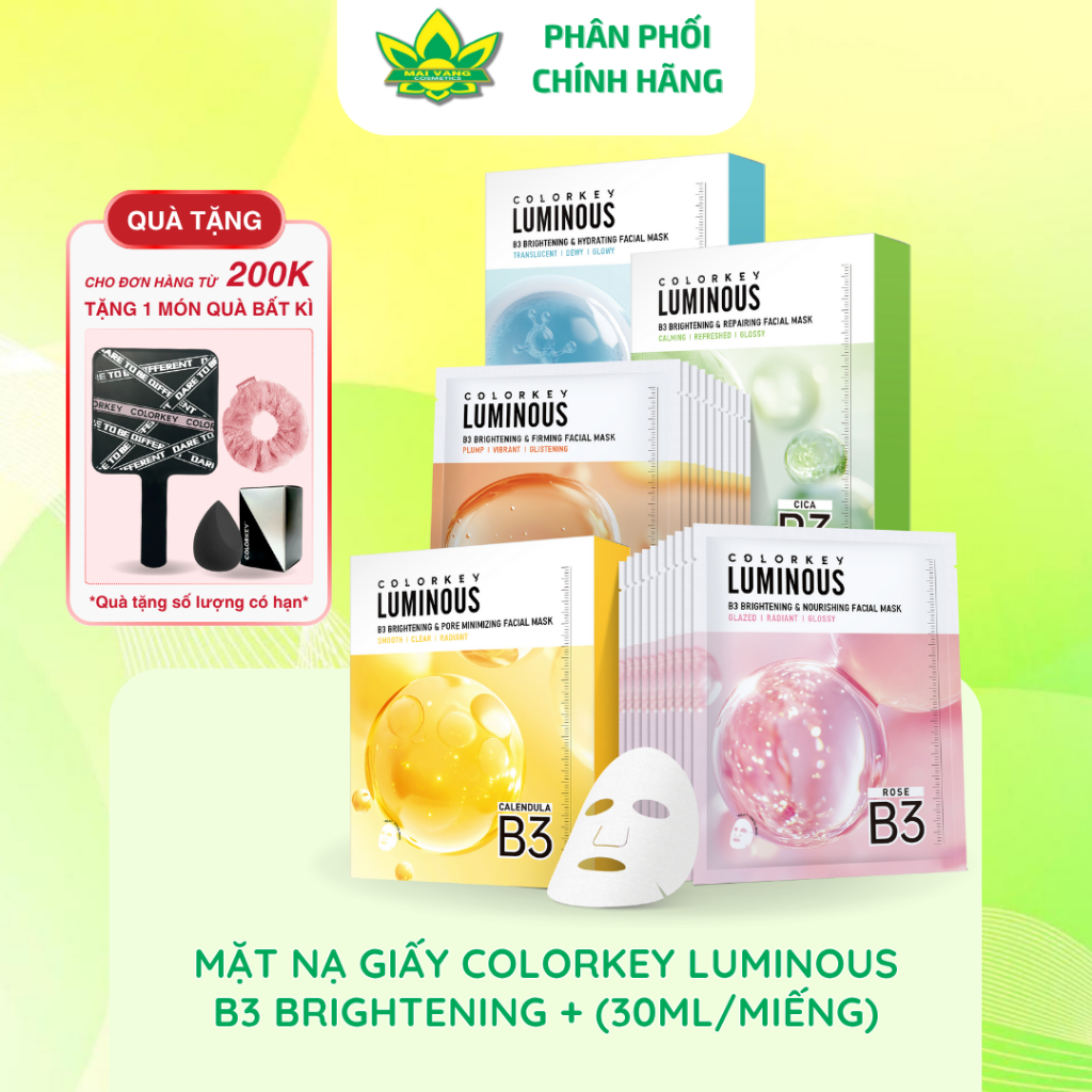 [Hàng Chính Hãng] Mặt Nạ Colorkey B3 Luminous Dưỡng Sáng Da Hộp 10 ...