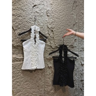 Set áo cổ yếm mix viền hoa lớn thun ôm body phối chân váy maxi xinh xắn tiểu thư cho nàng đi chơi  – BaoTrang.clothes