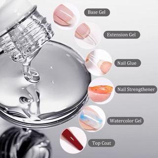glue gel 6in1 Born Pretty chính hãng 15ml - Sơn gel liên kết 6 trong 1 base, nối úp cứng móng, top loang, top coat