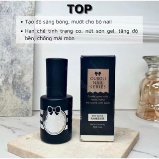 Base top cứng móng OUBOLI chính hãng m - Sơn gel liên kết bền, top phủ bóng móng nail chính hãng