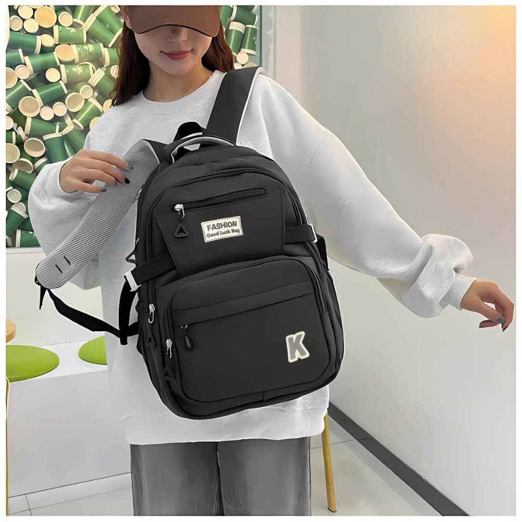 Balo Ulzzang Thời Trang nam nữ nhiều ngăn đựng vừa laptop 14-15.6 inch,a4 đi học đi chơi vải polyester chống nước