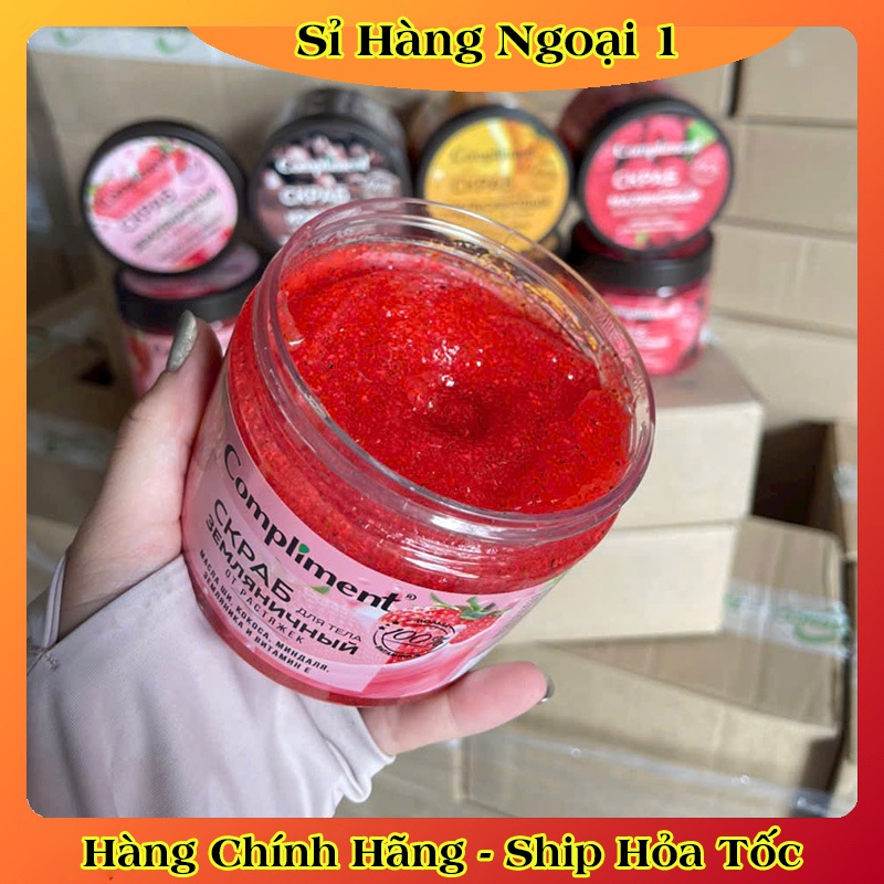 Tẩy Da Chết Body Compliment Trái Cây Sáng Da, Giảm Mụn, Ngăn Ngừa Lão Hóa 400ml Chính Hãng Nga
