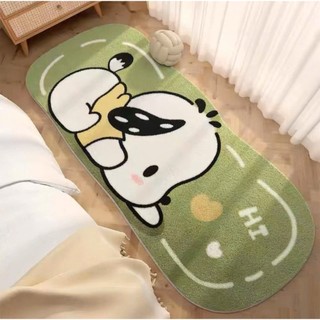 Thảm Chân Giường Nỉ Cừu Đế Dệt Hình Thú, Thảm Nỉ Cừu Decor Phòng Ngủ Xinh Xắn Kích Thước 50cmx120cm