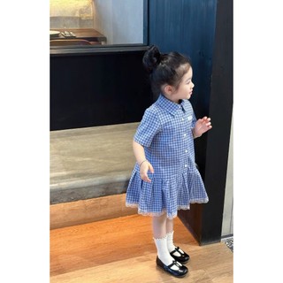 [B&G] Đầm váy somi caro dễ thương đi học đi chơi cho bé gái từ 10-45kg(2-12 tuổi)