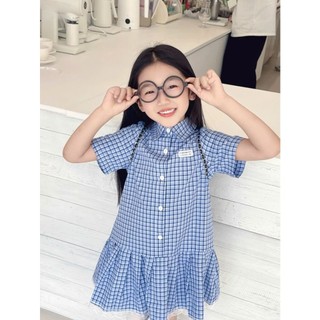 [B&G] Đầm váy somi caro dễ thương đi học đi chơi cho bé gái từ 10-45kg(2-12 tuổi)