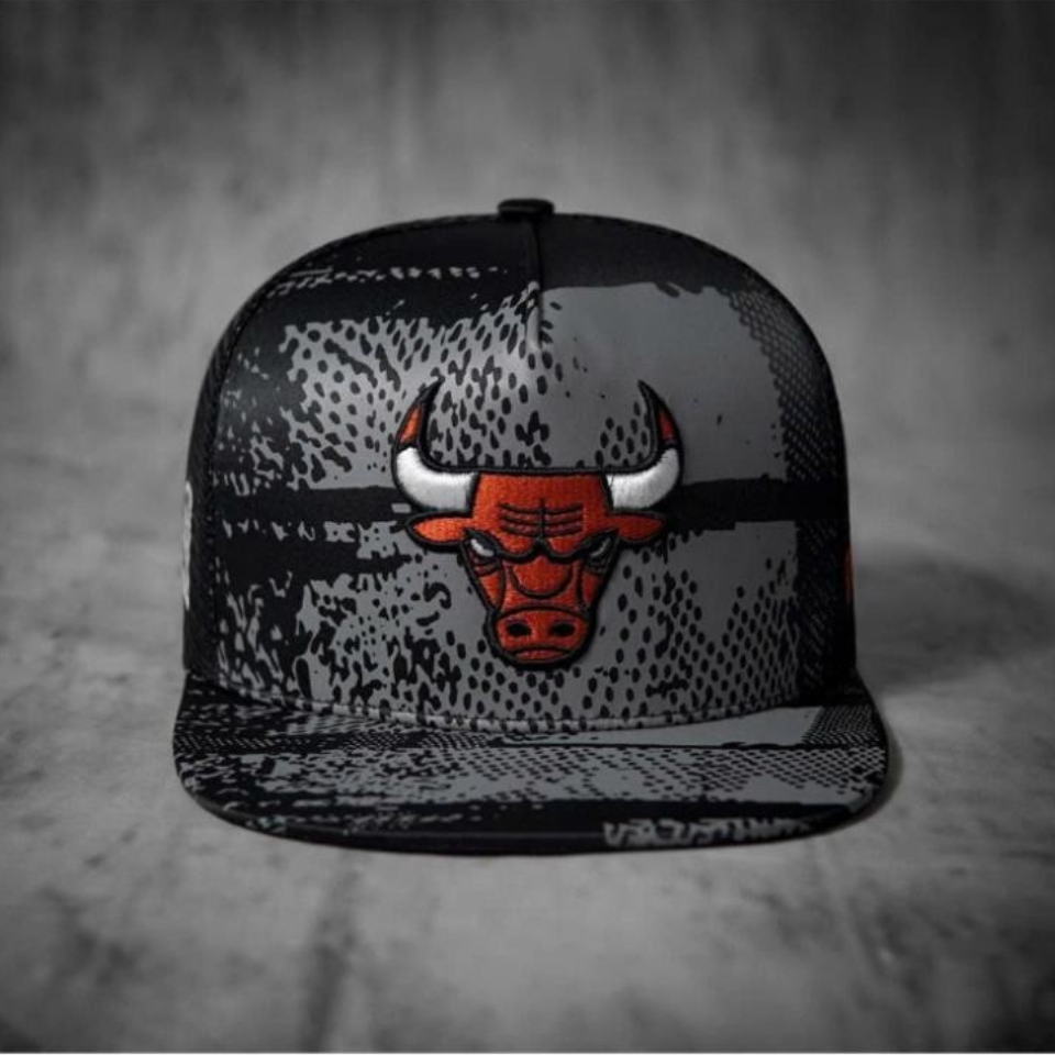 (Hàng VNXK) Nón hiphop, mũ snapback Trâu Chicago xám vải kaki phối lưới đẹp form chuẩn thời trang