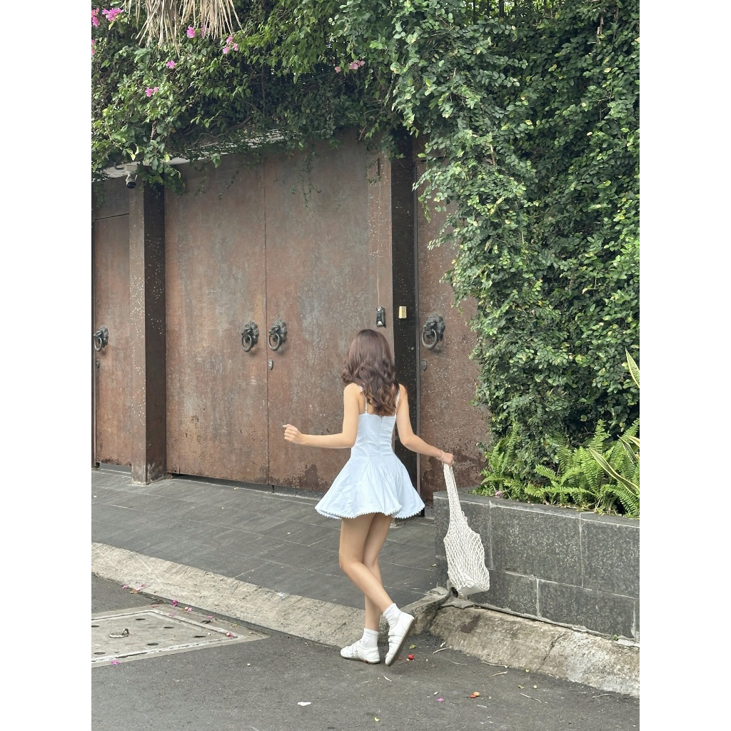 (Đặt Trước) SECODEE Đầm Nữ Hai Dây Phối Ren Cột Nơ Dáng Xoè OLIVIA DRESS Váy Đi Biển Mùa Hè FSDR2504092