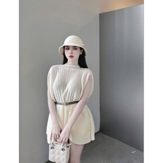 Áo Dập Ly Tay Bồng Kèm Belt QCL1