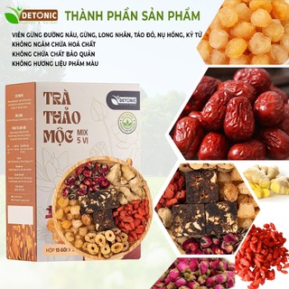 Trà gừng đường nâu DETONIC hỗ trợ giảm đau bụng kinh, bổ máu, giữ ấm cơ thể và giữ ấm tử cung tránh bị hàn lạnh