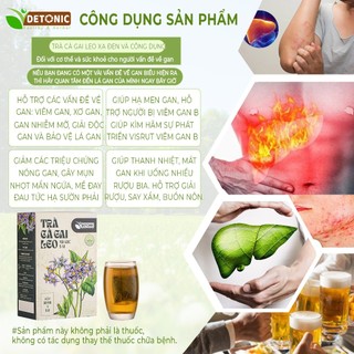 Trà cà gai leo DETONIC hỗ trợ thanh nhiệt cơ thể giải độc gan, xơ gan, người hay uống rượu bia quan tâm tới sức khoẻ