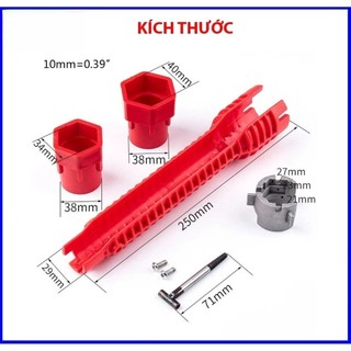 8 trong 1 >> Cờ lê đa năng vặn dây cấp nước, Dụng Cụ Tháo Lắp Vòi Nước, Cờ lê chìm 8in1 vặn ống nước