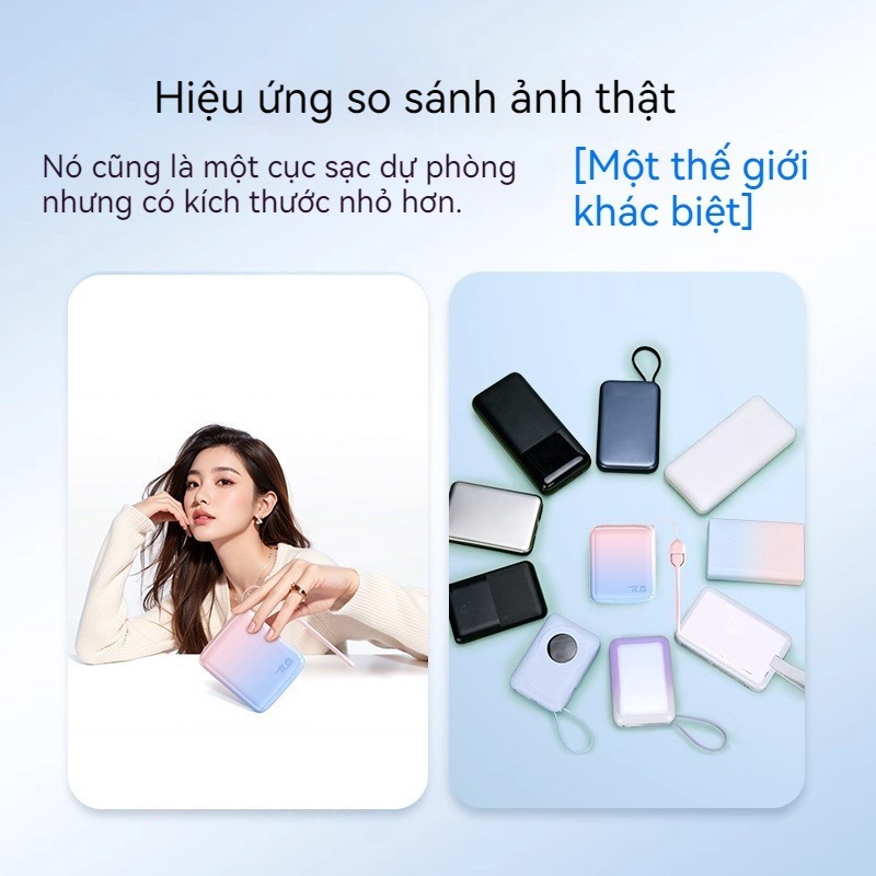 Sạc dự phòng 20000mAh SiamBoost,tích hợp dây sạc nhanh cho điện thoại,Pin Dự Phòng 10000mAh mini nhỏ gọn | BigBuy360 - bigbuy360.vn