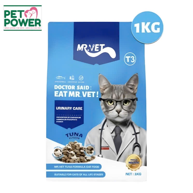 Thức ăn hạt cho mèo Mr Vet - 5 loại [1kg]