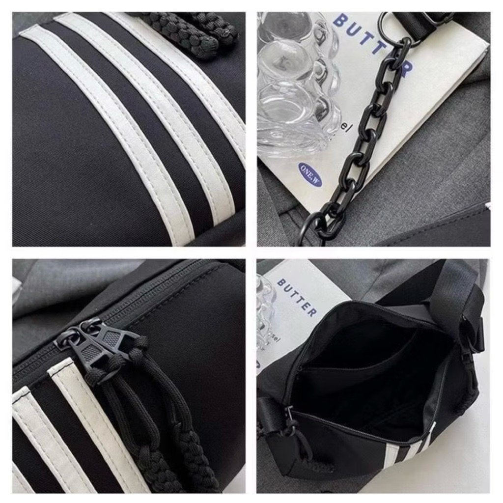 ️️TÚI 3 sọc đeo chéo logo thể thao size 28cm.