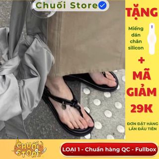 Dép quai hậu nữ da PU tổng hợp dệt vải đế cao su nhẹ nhàng tinh tế nữ tính thoải mái
